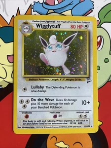 Pokémon Karte Wigglytuff Base Set 2 19/130 Holo Pokemon Vintage WOTC LP Swirl - Bild 1 von 13