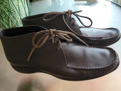 PRADA Sport EE. UU. 6.5 De Colección Años 90 Mujer Zapatos de Cuero Botas con Cordones Talla 36 Botines Foto 1 de 4