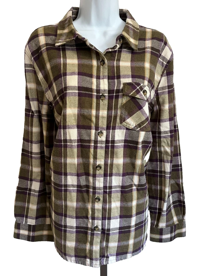 Camisa de franela manga larga a cuadros multicolor talla XL Zeroxposur Foto 1 de 4