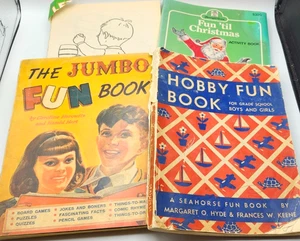 1952 Vintage Hobby Fun Book Jumbo Fun 2 Coloring Acitvity Books 1950-1980 - Picture 1 of 13