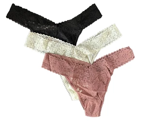 NUOVO! HANKY PANKY DAILY PIZZO PERIZOMA ORIGINALE RIALZATO CONFEZIONE DA 3 TAGLIA OS - Foto 1 di 1