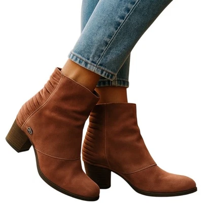 Botines de gamuza marrón para mujer Fergalicious by Fergie talla 8M Foto 1 de 4