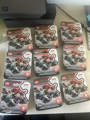 LEGO Fórmula F1 Coches de Carreras Lote de 9 Coches Sin Abrir. Todos diferentes ver abajo Foto 1 de 4