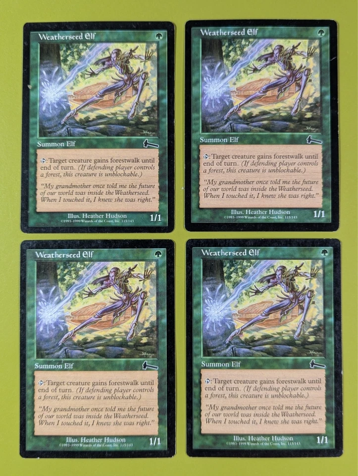 Weatherseed Elf x4 Urza's Legacy 4x Playset Magic the Gathering MTG  - Image 1 of 1