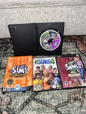 Lot Of 4 PC Games - The Sims 2,3,4 Expansion Packs, Superstar, Seasons… - Image 1 of 2