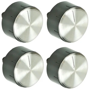 Hob Control Knob for BOSCH Oven Cooker Silver Black Switch 616100 PCC PCH PCQ - Picture 1 of 3