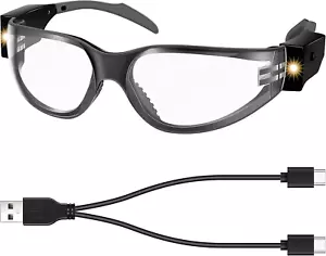 Rechargeable Lighted LED Safety Glasses, Inspector Safety Glasses, Protective Ey - Picture 1 of 12