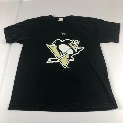 Y2K Pittsburgh Penguins Marc Andre Fleury Youth Medium Black Hockey Short Sleeve Cover