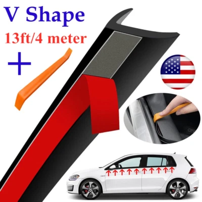 13ft For Kia V-Shape Car Side Window Door Trim Edge Moulding Sealing Strips - Image 1 of 4