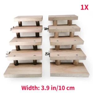 Bird Parrots Wooden Ladder Toy Climbing Stairs Hamster Cage Perches Platform - Picture 1 of 7