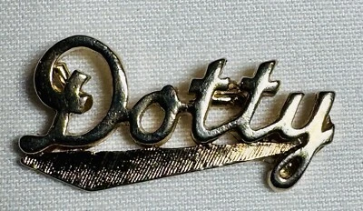 DOTTY Cursive Gold Tone Name Pendant Charm Keychain Zipper Pull - Image 1 of 4