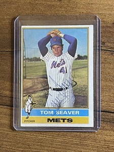 Tom Seaver Signed 1976 Topps Card Mets Auto