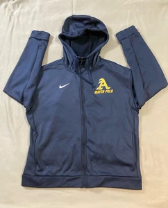 St. Thomas Aquinas Jacket Youth Medium Blue Water Polo Hooded Full Zip Nike - Picture 1 of 10