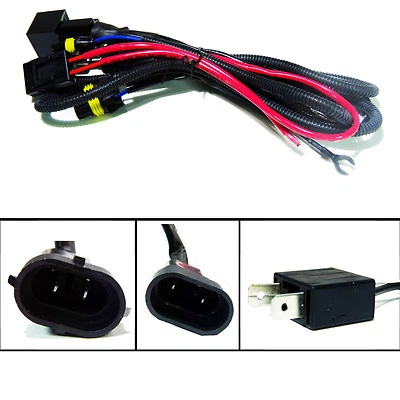 HID Relay Wiring Harness Xenon Kit 9004 9006 9005 H11 H9 H7 H4 H13 High Low Beam - Image 1 of 4