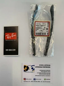 RAY BAN ASTE RICAMBIO RB 8316 CARBON FIBER COL. 002 NERO 135 mm ORIGINAL - Foto 1 di 1