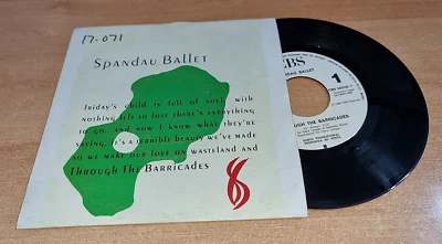 SPANDAU BALLET Through the barricades 7" SPAIN PROMO SINGLE VINYL VERY RARE 1986 - Image 1 of 3