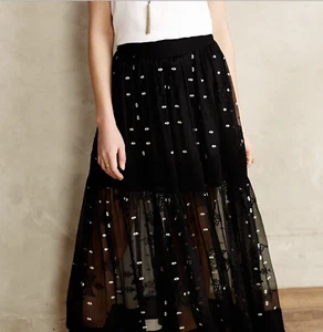 NWT XSP Anthropologie Starswept MaxiSkirt from Twelfth Street by Cynthia Vincent - Picture 1 of 12