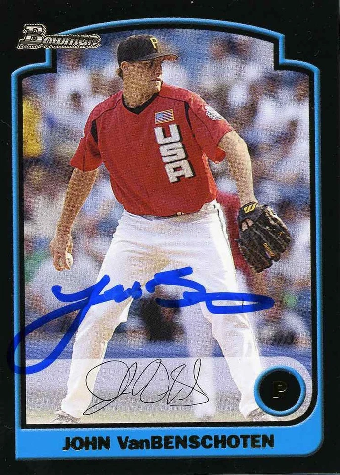 JOHN VANBENSCHOTEN AUTOGRAPHED AUTO SIGNED 2003 BOWMAN DRAFT PICK ROOKIE CARD - Image 1 of 1