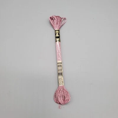 DMC 8.7yds Embroidery Floss Light Effects Jewles E316 (5288) Pink Amethyst - Image 1 of 3