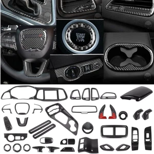 Carbon Fiber Accessories Interior Exterior Trim Decor for Dodge Challenger 2015+ - Picture 1 of 39