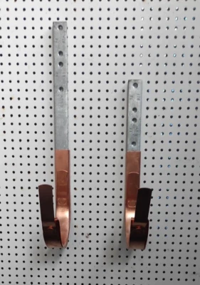 Rinnenhalter Rinnenhaken Kupfer ummantelt 7-tlg/280mm 25x6mm 2 Federn lang - Bild 1 von 2