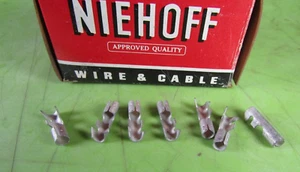 Niehoff Straight Spark Plug Wire Clip Lot p/n 36-501 Vintage NOS 7 count - Picture 1 of 2