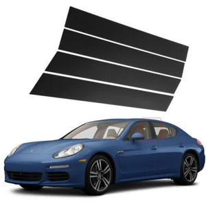 Window Pillar Posts Sticker Trim Glossy Black For Porsche Panamera 2009-2016 - Picture 1 of 9