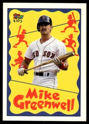 1992 Topps Kids Mike Greenwell Boston Red Sox #69 - Image 1 of 2