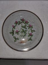Vintage Stoneware Salad Plate Sweet Clover #205 Brown Speckle Japan cottage core
