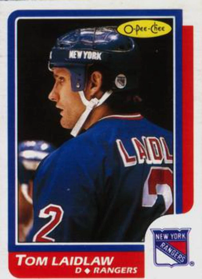 #147 Tom Laidlaw - New York Rangers - 1986-87 O-Pee-Chee Hockey - Image 1 of 1