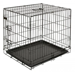 Kerbl Gittertransportbox klappbar schwarz Hundebox 63x48x57cm 1 Tür 81364 - Bild 1 von 3
