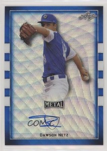 2018 Leaf Metal Perfect Game All-American Classic Blue Wave /10 Dawson Netz Auto