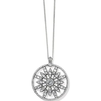 NWTag Brighton ILLUMINA FLAIR Silver Crystal Pendant Necklace MSRP $108 - Image 1 of 4