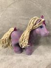 Vintage 1992 My Little Pony Hasbro Purple Pony With Roped Hair
