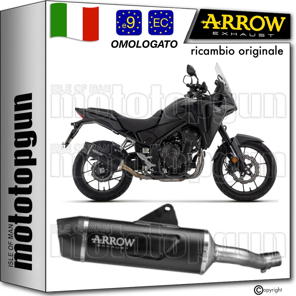 71964AKN Terminale Indy Race Evo Alluminio "Dark" Con Fondello Carby Arrow Hond