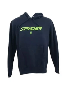 Spyder Sudadera con Capucha Para Hombres Pequeña Azul Frontera Pullover Sudadera Spellout Logo Adulto   - Imagen 1 de 8