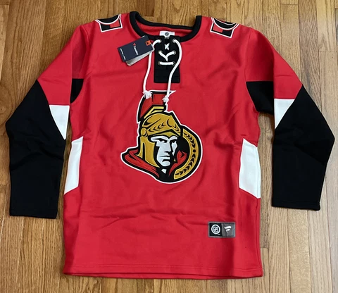 Men’s Ottawa Senators Fanatics Breakaway Lace Up Pullover Sweatshirt Large NWT Cover