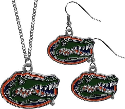 Florida Gators Dangle Earrings & Necklace Set Cover