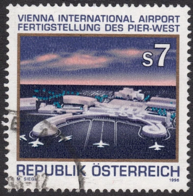 1996  Austria SC# 1697 - New Western Pier, Vienna Intl. Airport - Used - Image 1 of 2