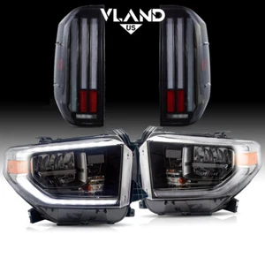 Faros reflectores LED COMPLETOS + juegos de luces traseras transparentes para Toyota Tundra 2014-2021 - Imagen 1 de 19