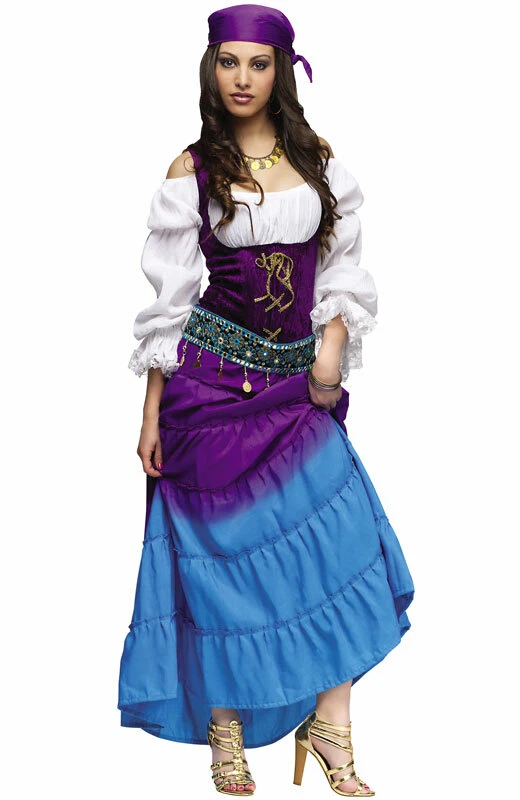 Brand New Sexy Gypsy Moon Peasant Outfit Adult Halloween Costume - Image 1 of 1