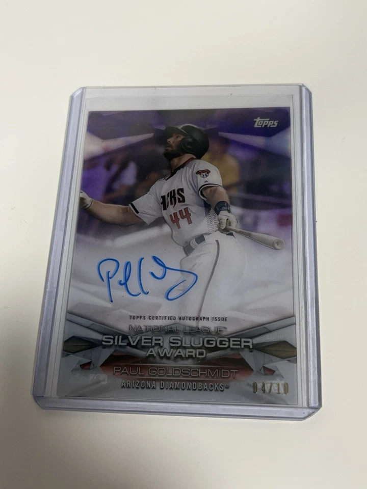 2018 Topps Clearly Authentic Autographs - Purple 04/10 Paul Goldschmidt /99 (AU) - Image 1 of 3