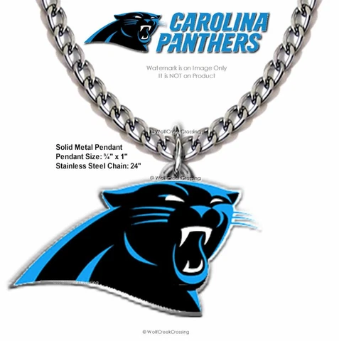 CAROLINA PANTHERS NECKLACE STAINLESS STEEL CHAIN  NFL FOOTBALL FREE SHIP CB' Cover