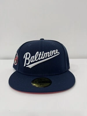 Baltimore Orioles New Era Hat Club MLB Script Blue Fitted Cap Size  7 5/8 - Image 1 of 4
