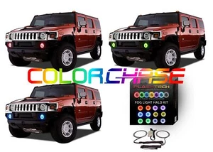 Kit de halo de flujo de luz antiniebla LED de persecución de color para Hummer H3 06-10 - Imagen 1 de 10