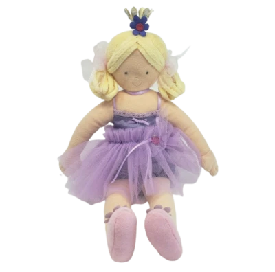 Muñeca niña oso norteamericano 2001 princesa púrpura peluche juguete 797 Foto 1 de 4