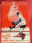 OFFICIAL PROGRAM 1944 SERVICE ALL-STARS VS. LOS ANGELES HOLLYWOOD DONALD DUCK