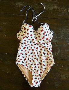 J.CREW $ 128 NEU MIT ETIKETT NECKHOLDER BÜGEL BEERE EINTEILER BADEANZUG GRÖSSE 4 - Bild 1 von 6
