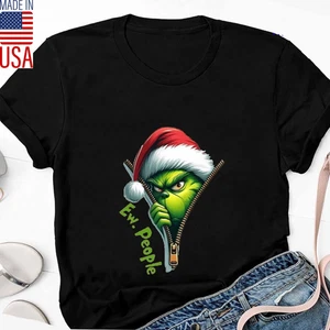 ¡¡¡Nuevo!!! Camisa divertida de Navidad Ew People Grinch, camiseta cara Grinch, camiseta regalo de Navidad - Imagen 1 de 6