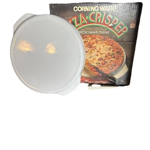 Corning Ware Pentole Microonde Pizza Crisper 12” Nuove Con Scatola Con Istruzioni - Foto 1 di 12